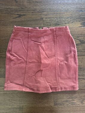 Full Tilt Dusty Rose Denim Mini Skirt
